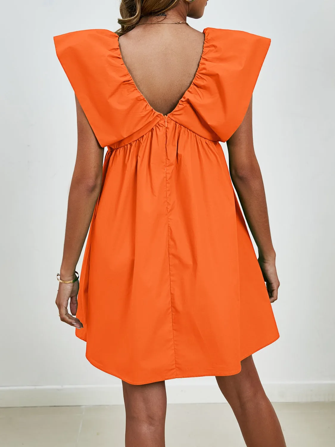 🌟 V-Neck Cap Sleeve Mini Dress 🌟