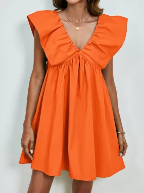 🌟 V-Neck Cap Sleeve Mini Dress 🌟