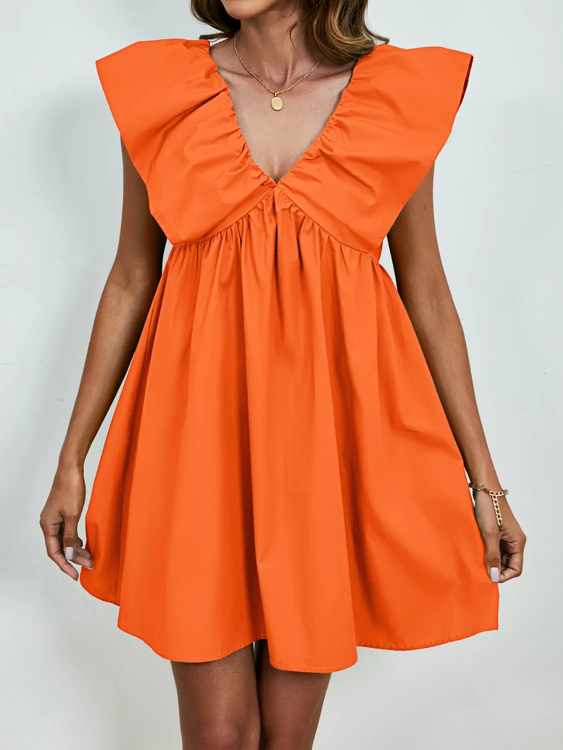 🌟 V-Neck Cap Sleeve Mini Dress 🌟