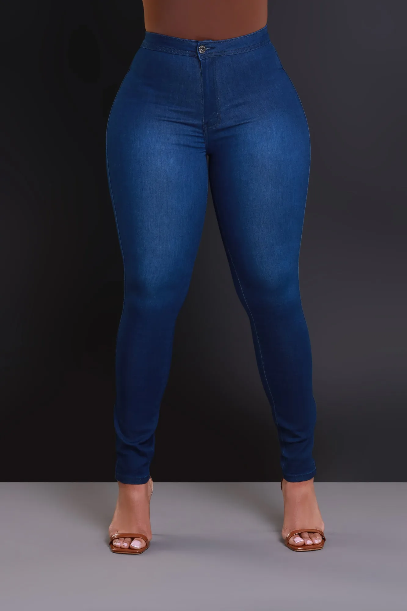 $15.99 Super Swank High Waist Stretchy Jeans - Dark Wash Denim