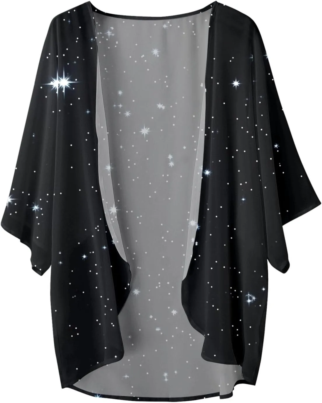 2023 Women's Casual Cardigan Puff Sleeve Floral Lightweight Coats Fall Open Front Cardigans Soft Draped Cardigan Jackets