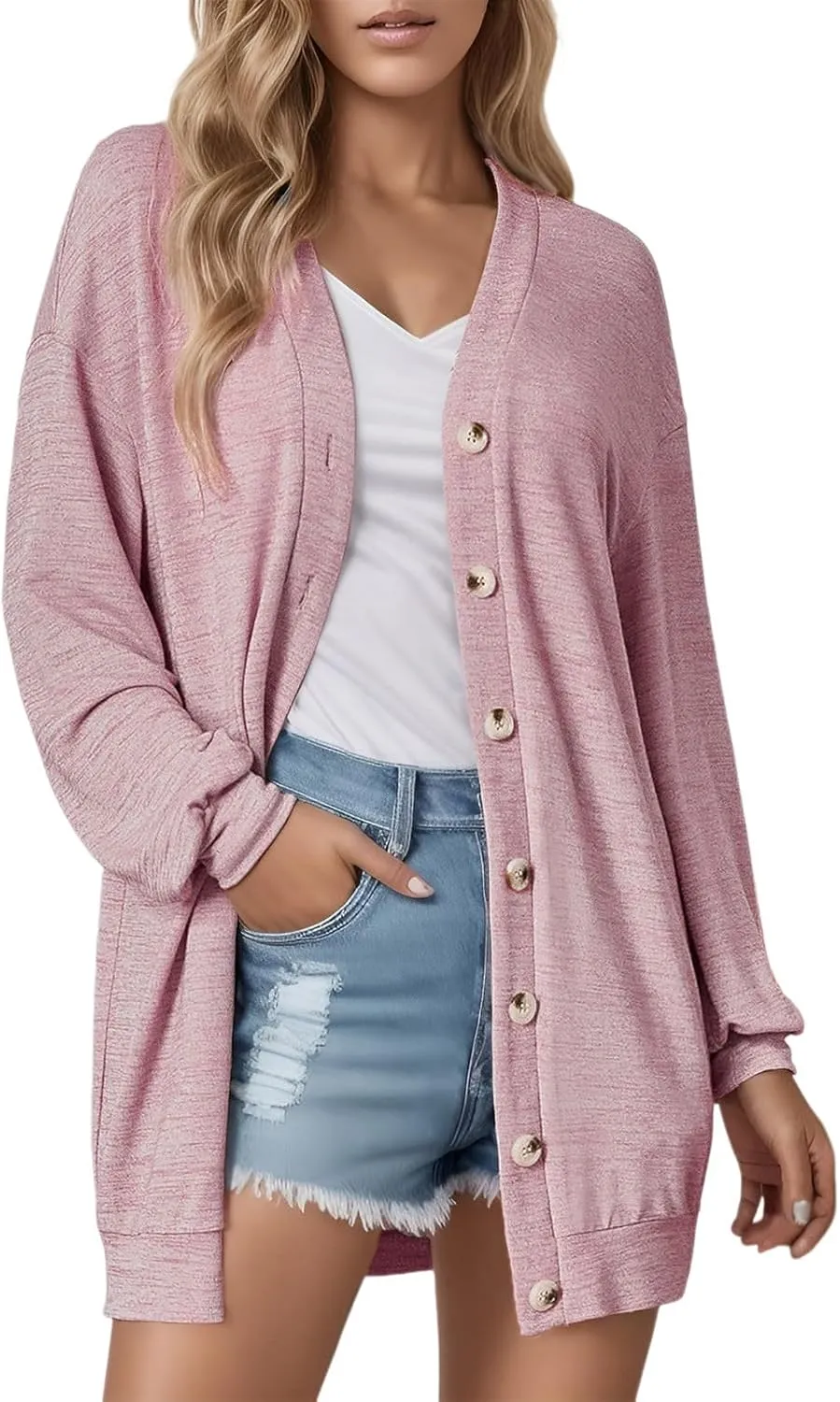 2023 Womens Draped Cardigan Sweater Trendy Kimono Long Sleeve Open Front Casual Knit Sweaters Lightweight Coat Soft Outwear