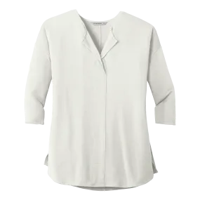B1861 Ladies Concept 3/4 Sleeve Soft Split Neck Top