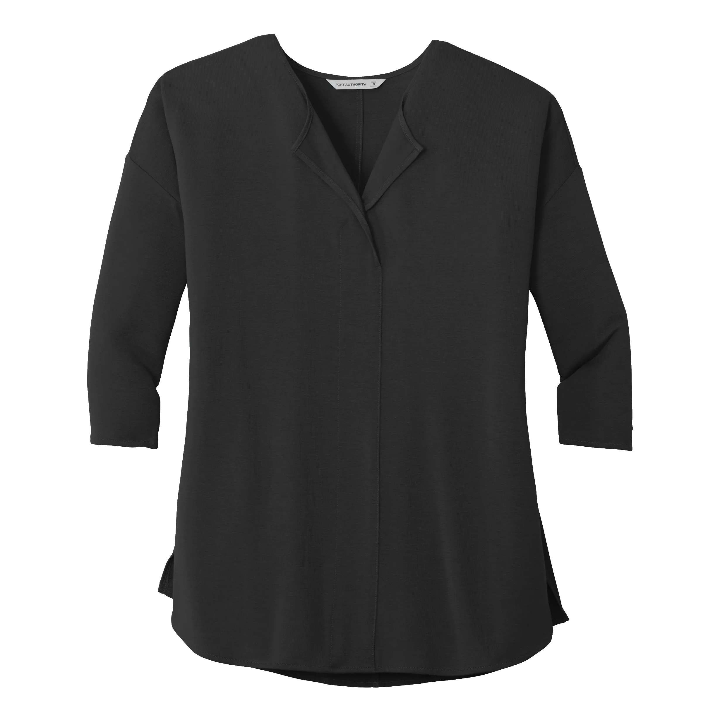B1861 Ladies Concept 3/4 Sleeve Soft Split Neck Top