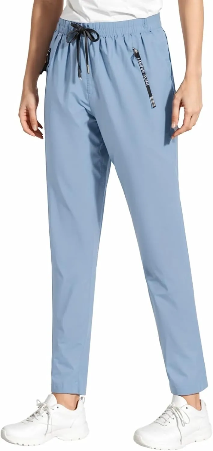 Beeswan Pants for Women Over 50 Quick Dry Pants Elastic Waist Stretch Active Breathable Athletic Pant