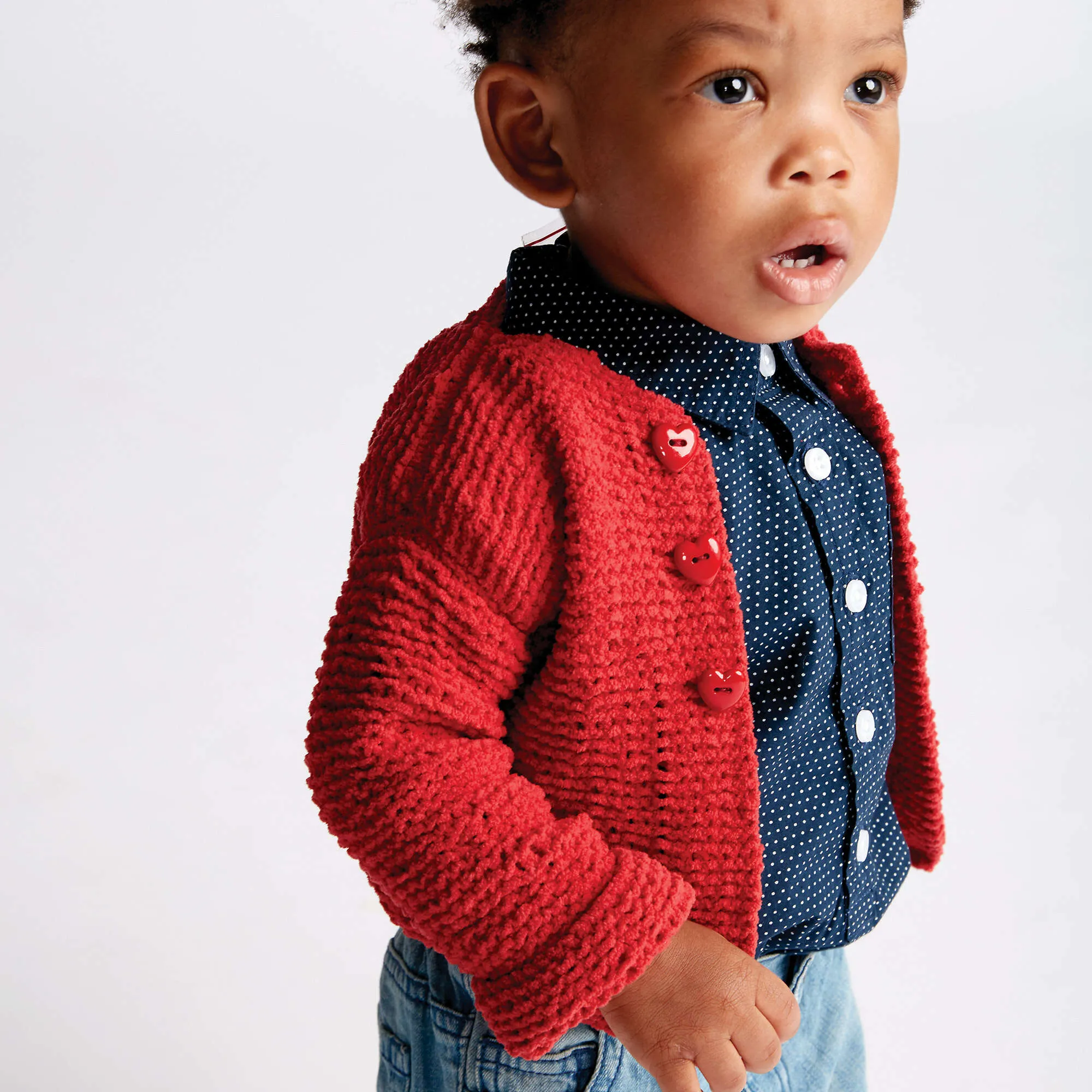 Bernat Soft And Simple Knit Baby Cardigan