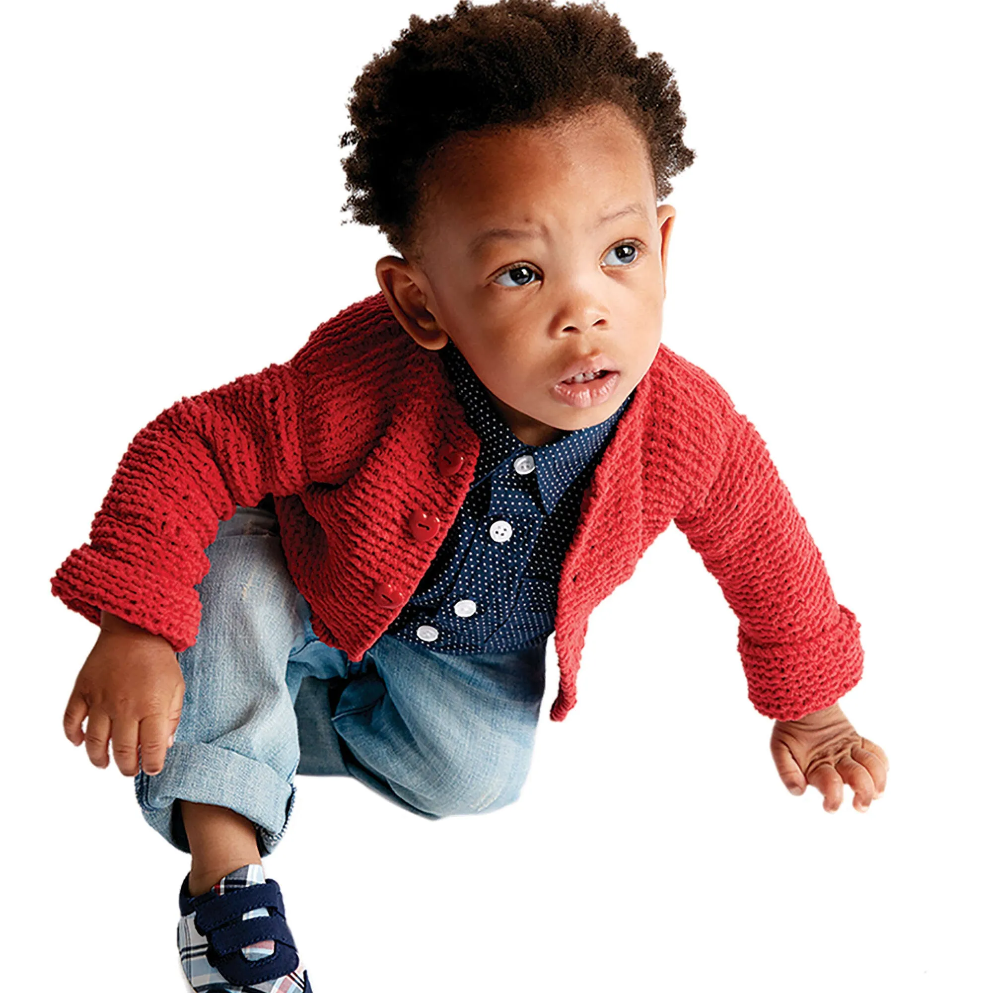 Bernat Soft And Simple Knit Baby Cardigan