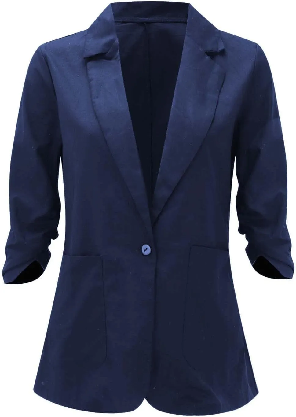 Blazers for Women Turn Down Collar 3/4 Sleeve Casual Coat Cardigan Blouse Business Casual Lightweight Suit
