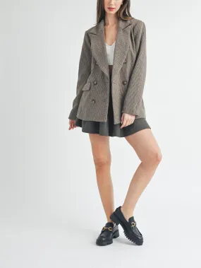 Brown Plaid Blazer