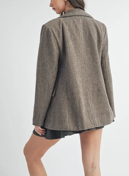 Brown Plaid Blazer