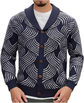 Cardigan Sweater for Mens Soft Knitted Cardigan Button Down Sweater V Neck Casual Sweaters Lightweight Cardigan