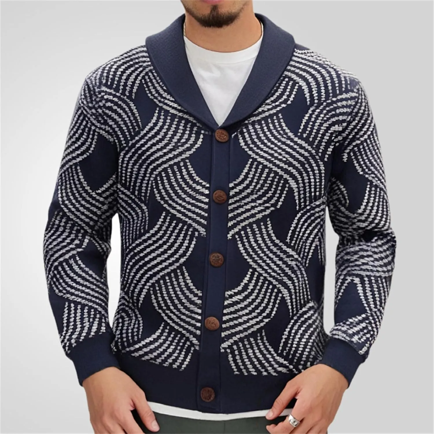 Cardigan Sweater for Mens Soft Knitted Cardigan Button Down Sweater V Neck Casual Sweaters Lightweight Cardigan