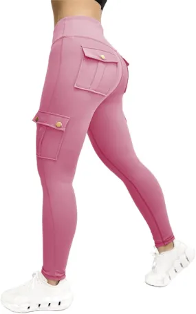 Cargo Pants for Women Quick Dry Tight Stretch Gym Running Jogging Yoga Sweatpants Casual High Waist Tapered Trousers