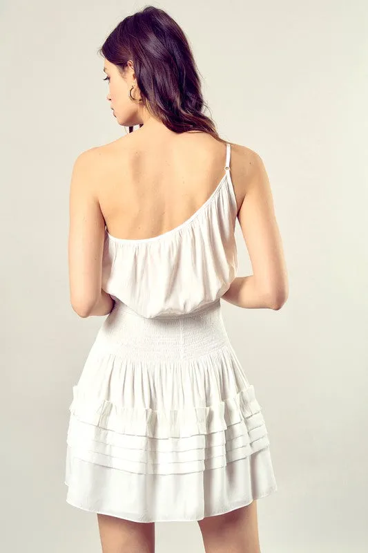 Carmen Chic One Shoulder Mini Dress