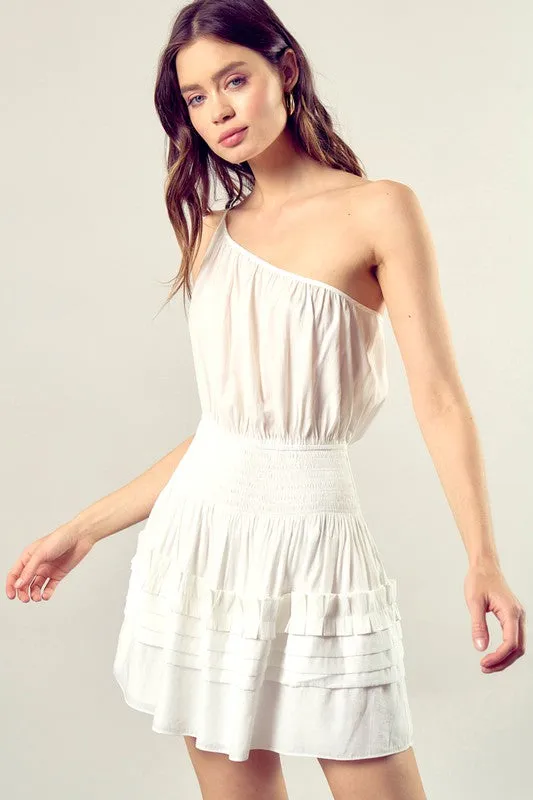 Carmen Chic One Shoulder Mini Dress