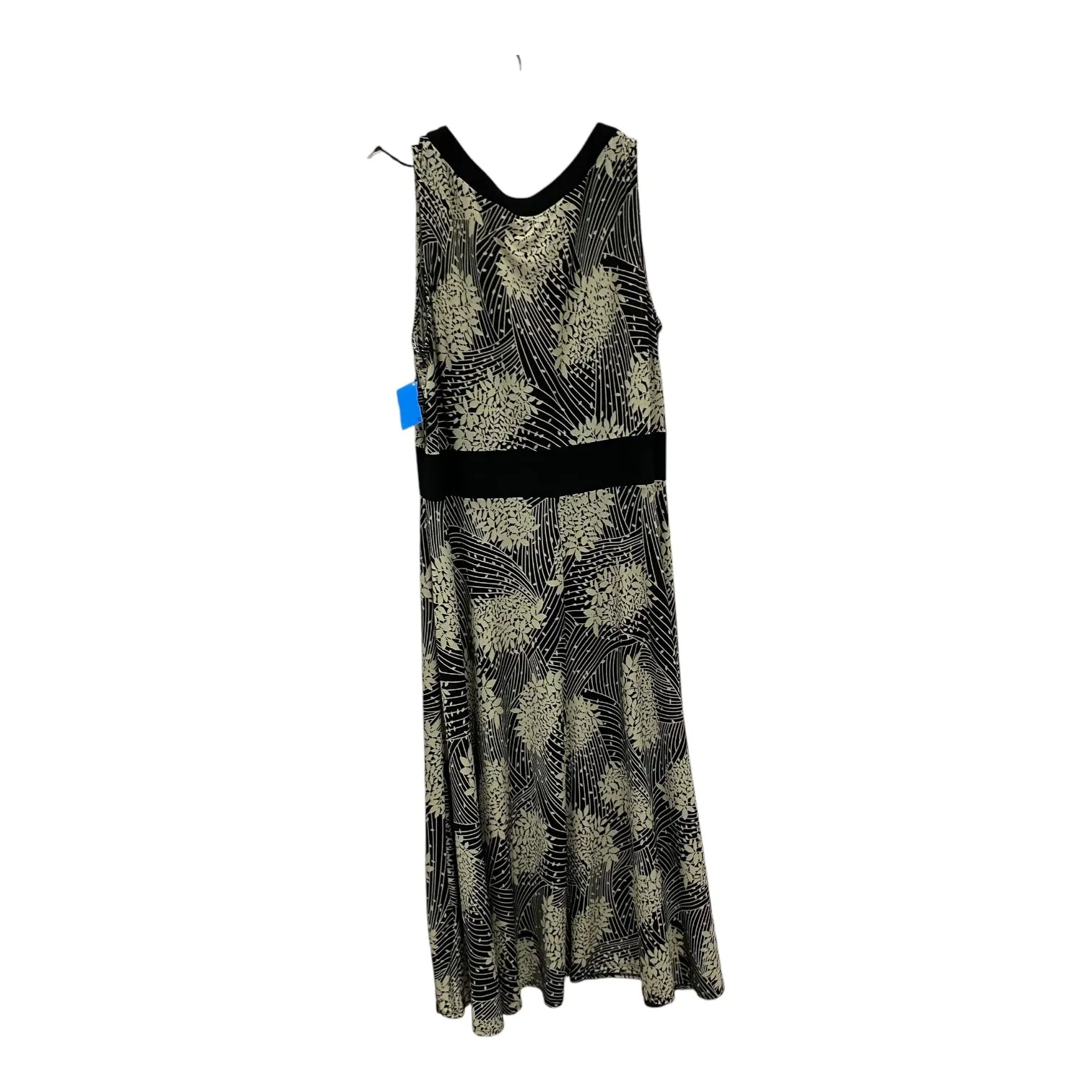 Dress Casual Midi By Perceptions In Black & Cream, Size:1X