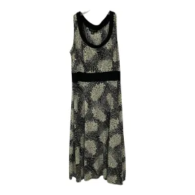 Dress Casual Midi By Perceptions In Black & Cream, Size:1X