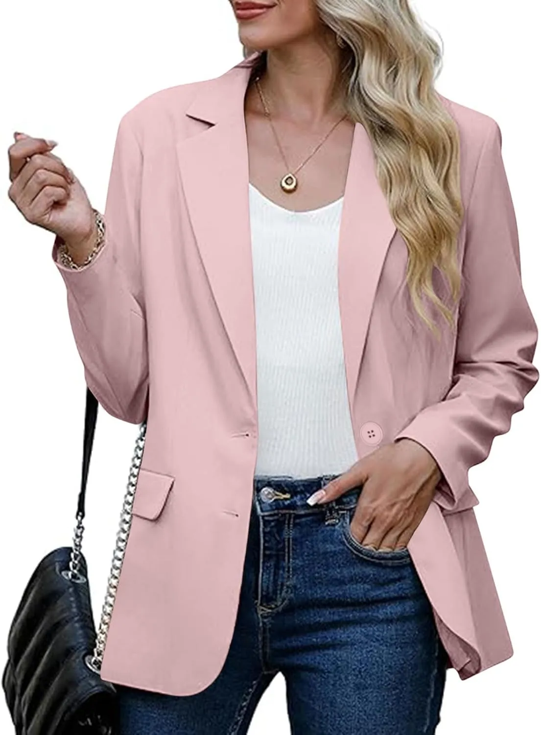 Dressy Lightweight Blazer Jackets for Women Casual Open Front Long Sleeve Suit Tops Fall Casual Work Office Blazer