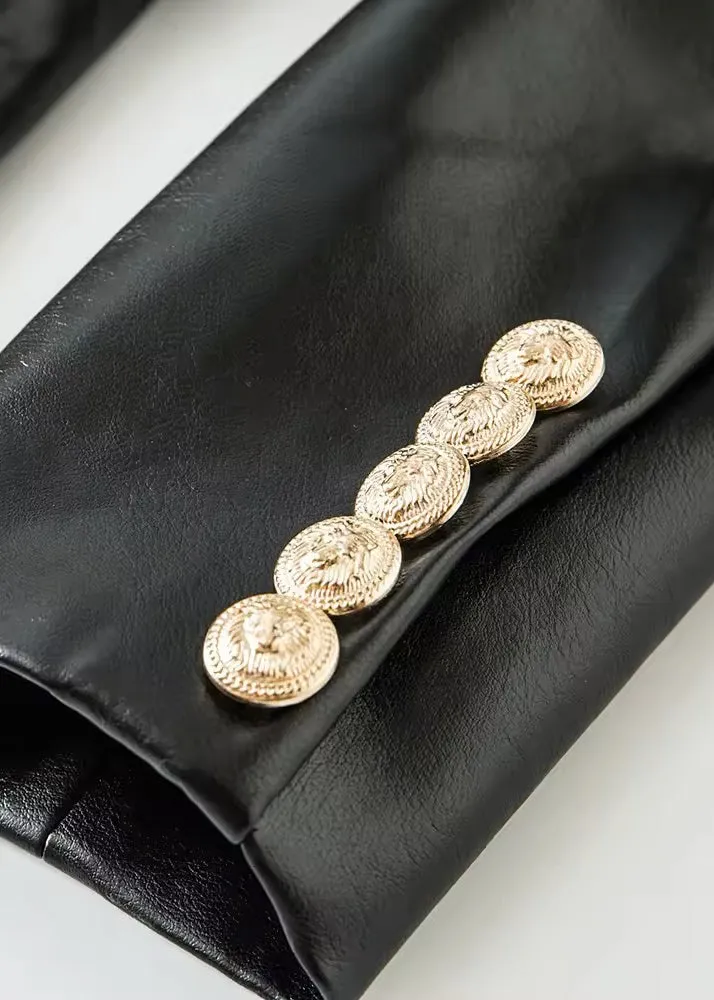Henryka Eco-Leather Blazer