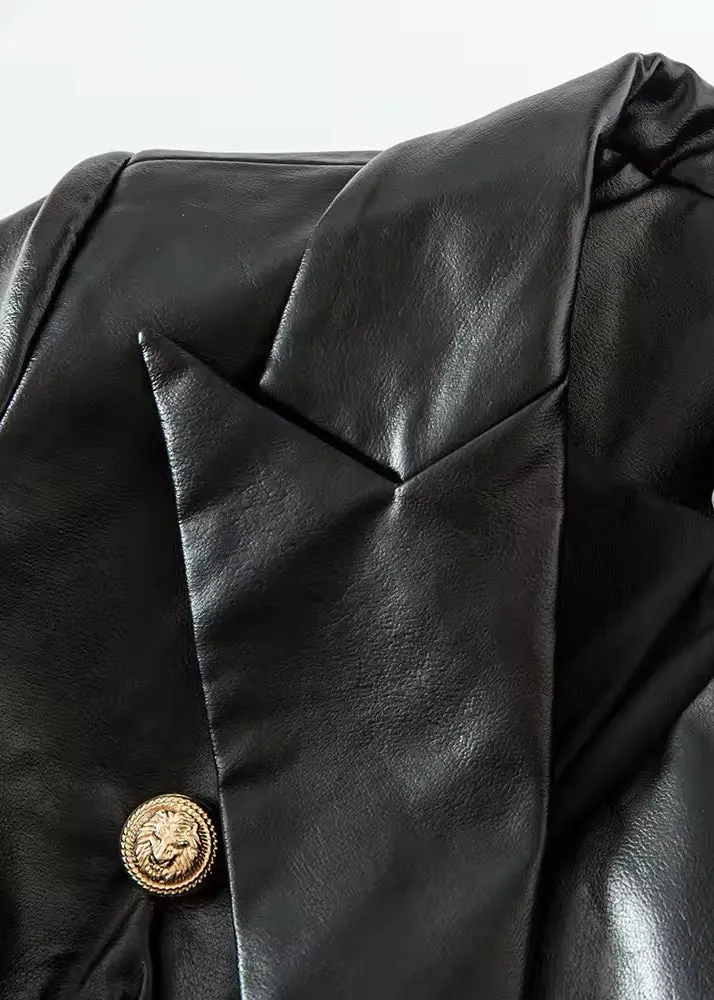 Henryka Eco-Leather Blazer