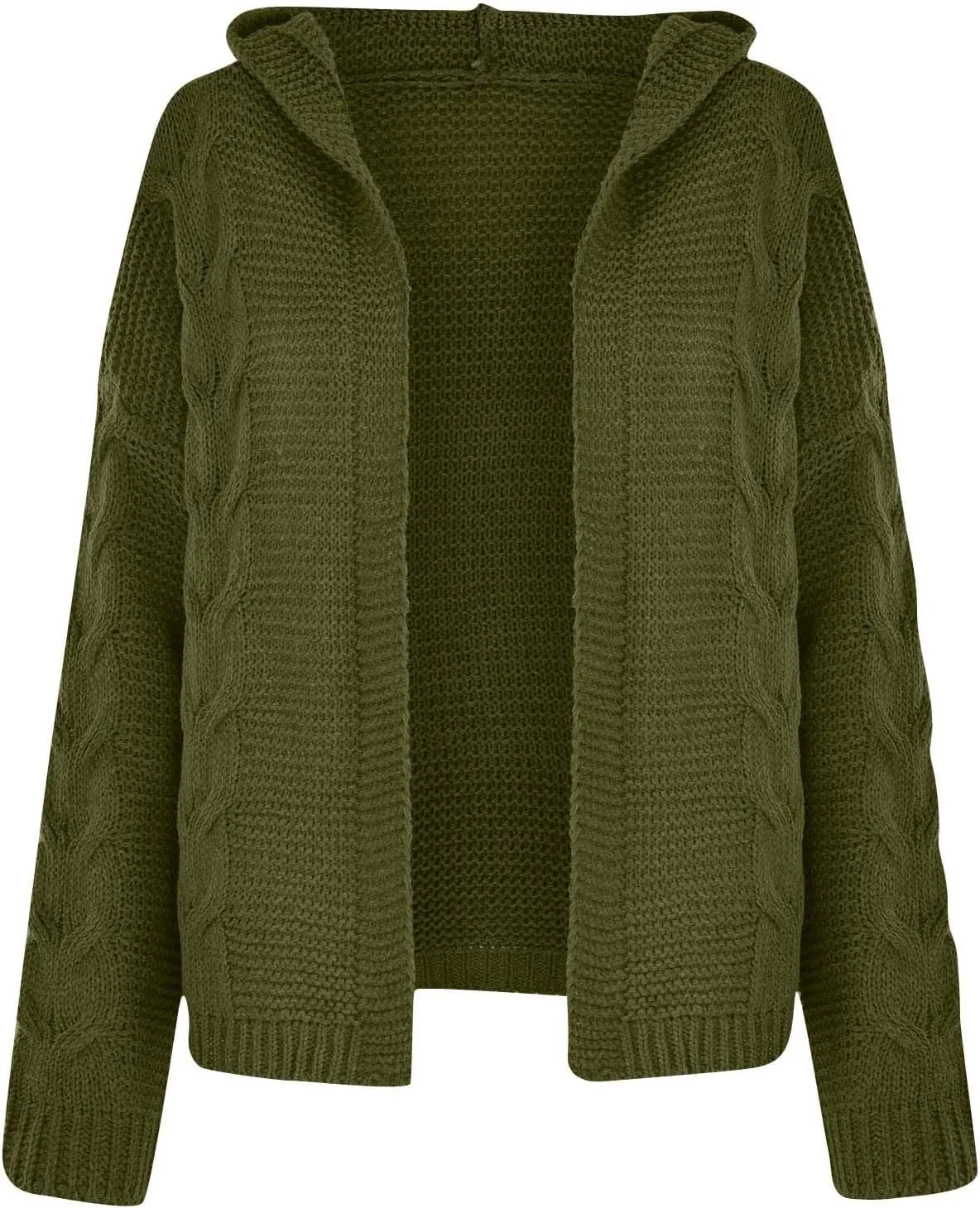 Holiday Hood Long Sleeve Sweater Ladies Cocktail Basic Hooded Regular Fit Windbreaker Women Knit Soft Solid