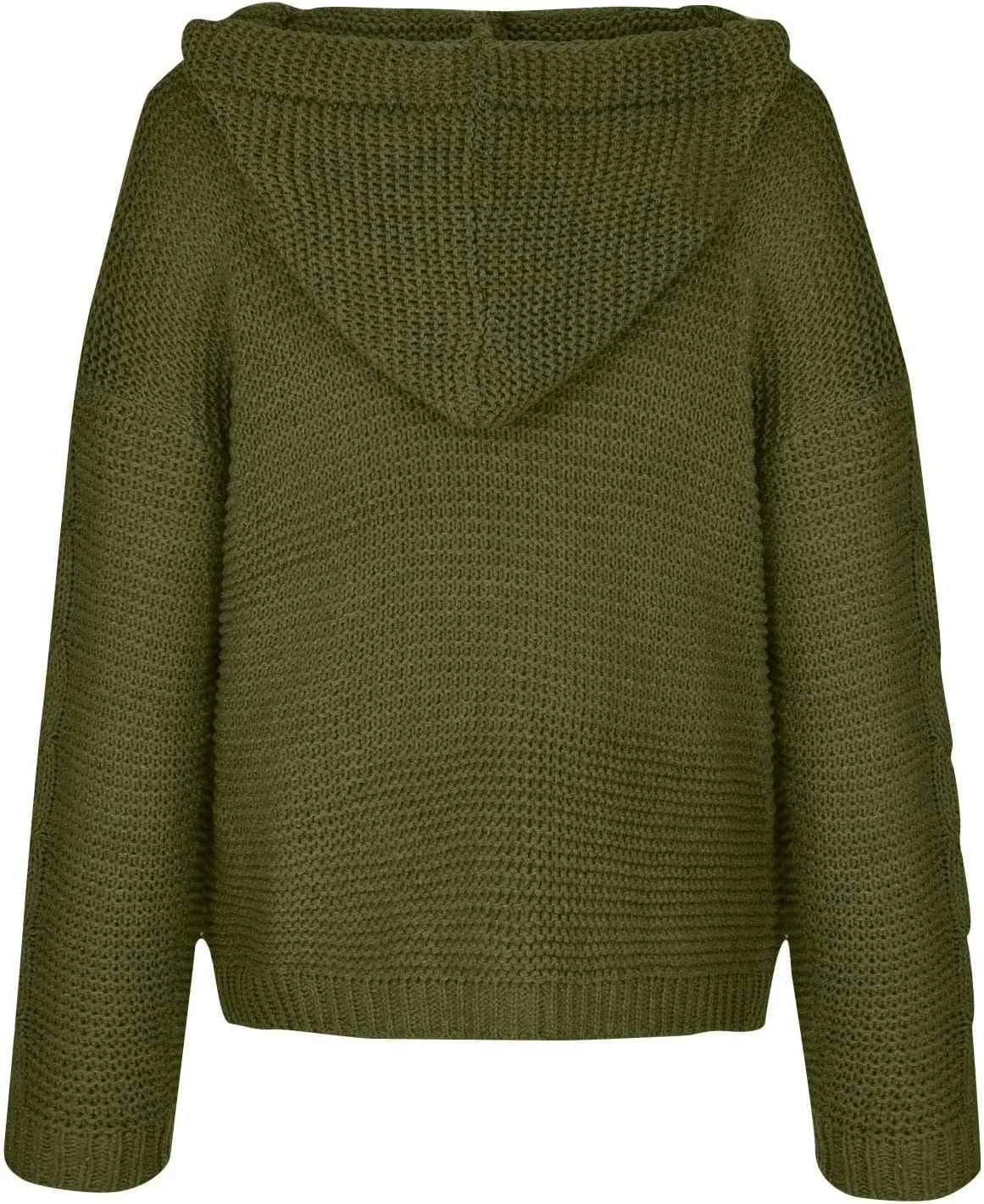 Holiday Hood Long Sleeve Sweater Ladies Cocktail Basic Hooded Regular Fit Windbreaker Women Knit Soft Solid