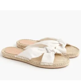 J. Crew Knotted Canvas Espadrille Slip-On Sandals (W10)