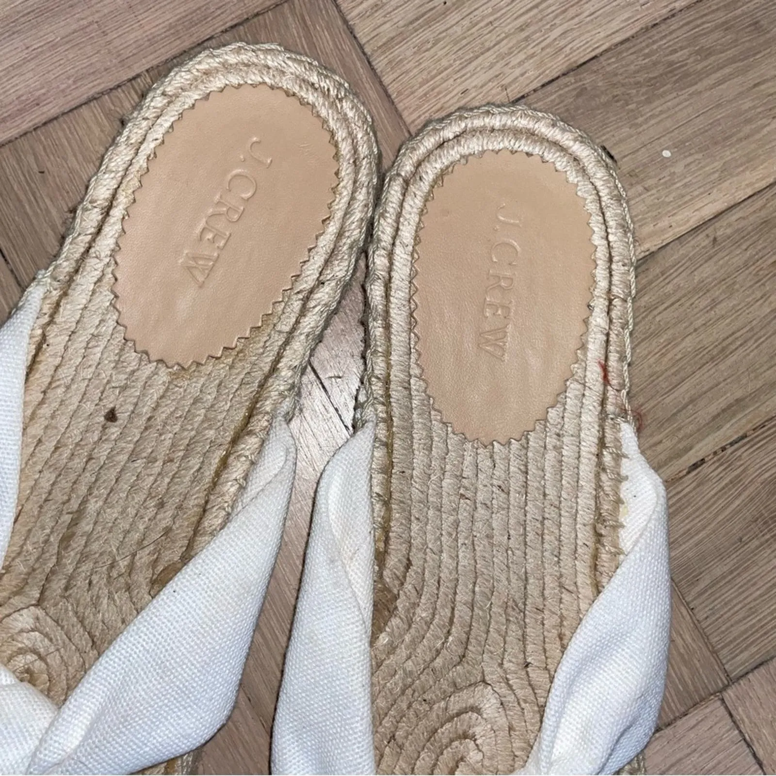 J. Crew Knotted Canvas Espadrille Slip-On Sandals (W10)