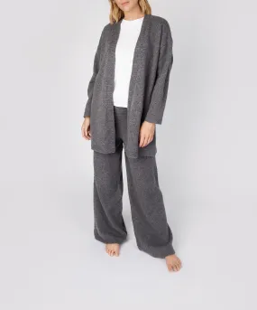 Jersey Edge to Edge Cardigan Smoke