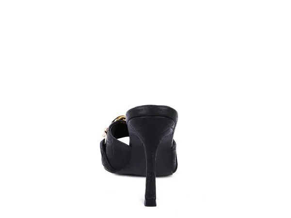 London Rag Mermaid Metal Chain Heeled Quilted Sandals
