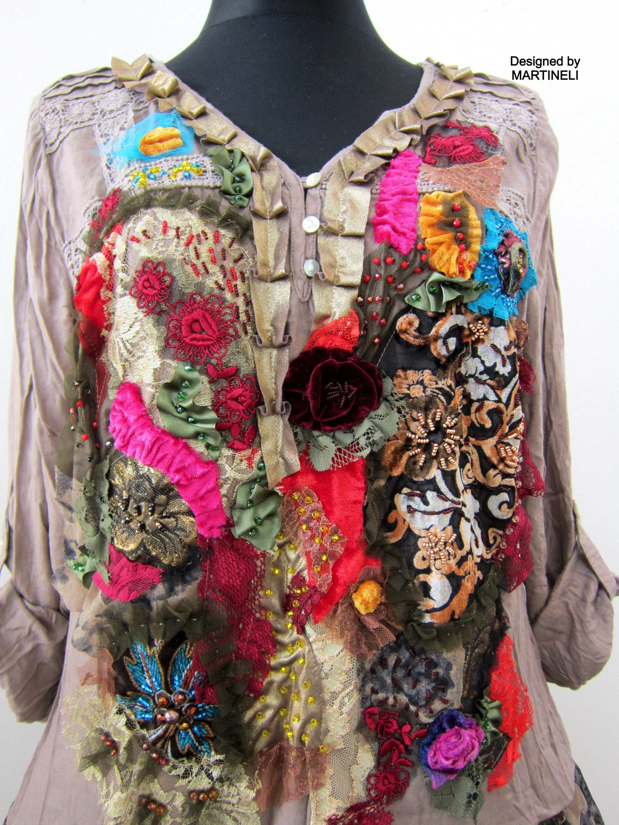 Long Sleeves Embroidered Shirt Dress,XL Boho Hippie Summer Dress