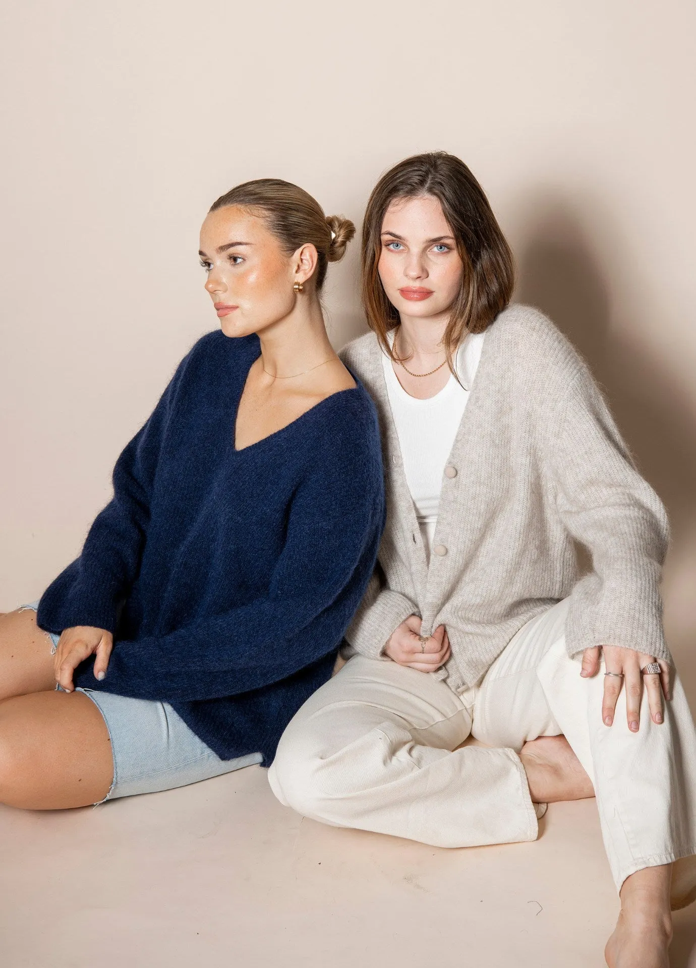 Malene Mohair Cardigan Soft Beige