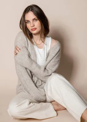 Malene Mohair Cardigan Soft Beige