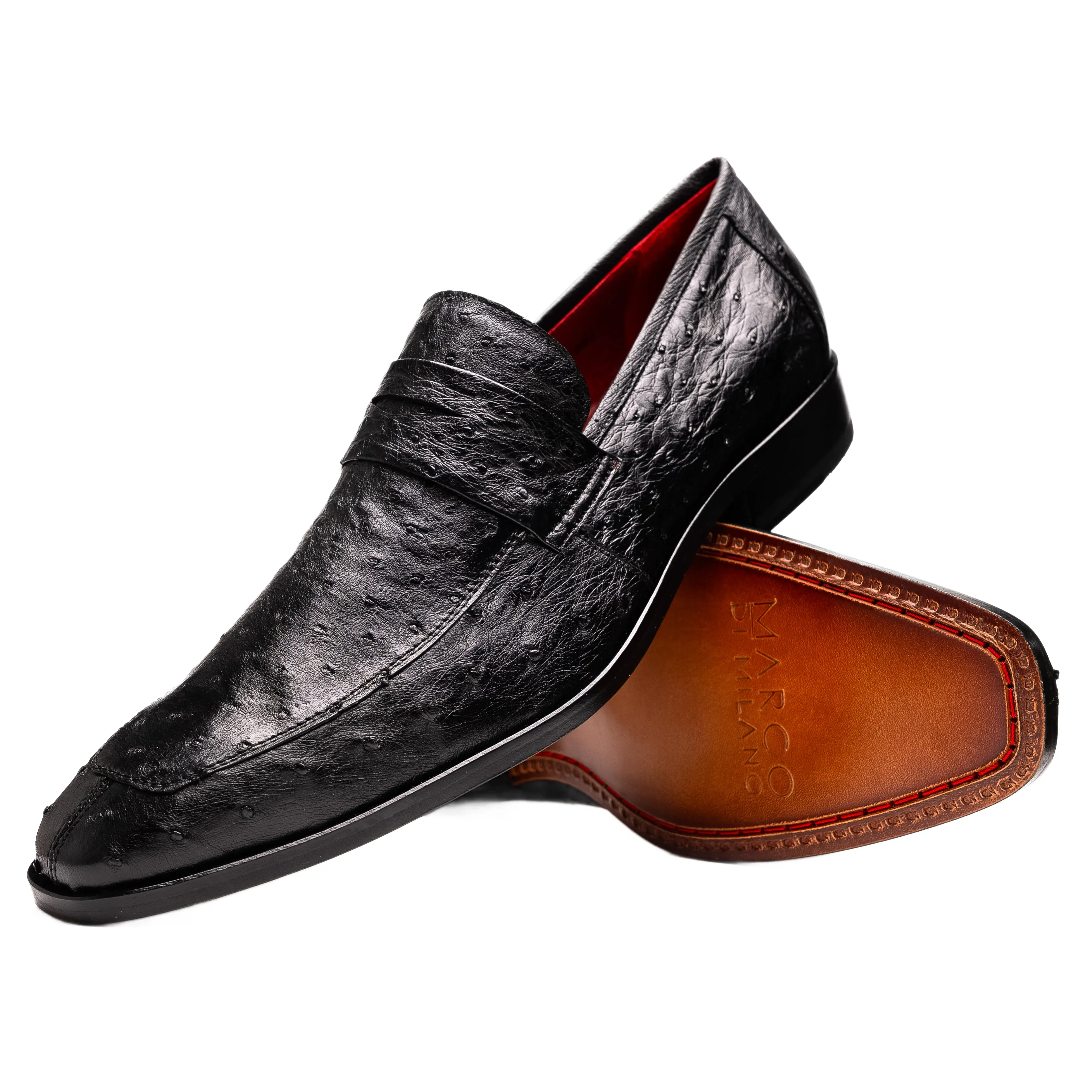 Marco Di Milano Salvatore Ostrich Black