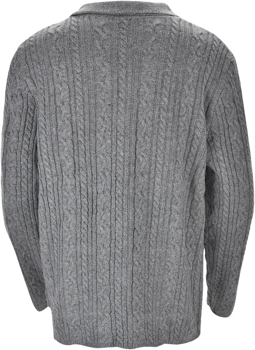 Mens Cardigan Sweater, Mens Cardigan Sweater Casual Soft Shawl Collar Cardigan Stylish Cable Knit Button Up Sweater