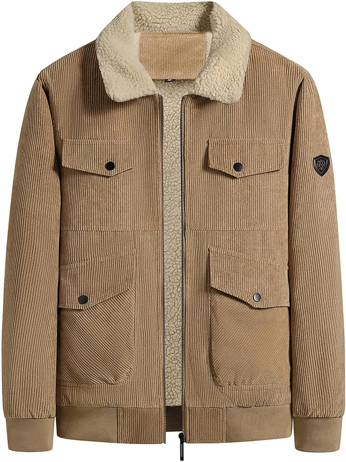 Men's Casual Jacket Men's Casual Plus Size Suede Zipper Tops Men's Jacket Long Sleeved Hooded Casual Jacket/Jacket