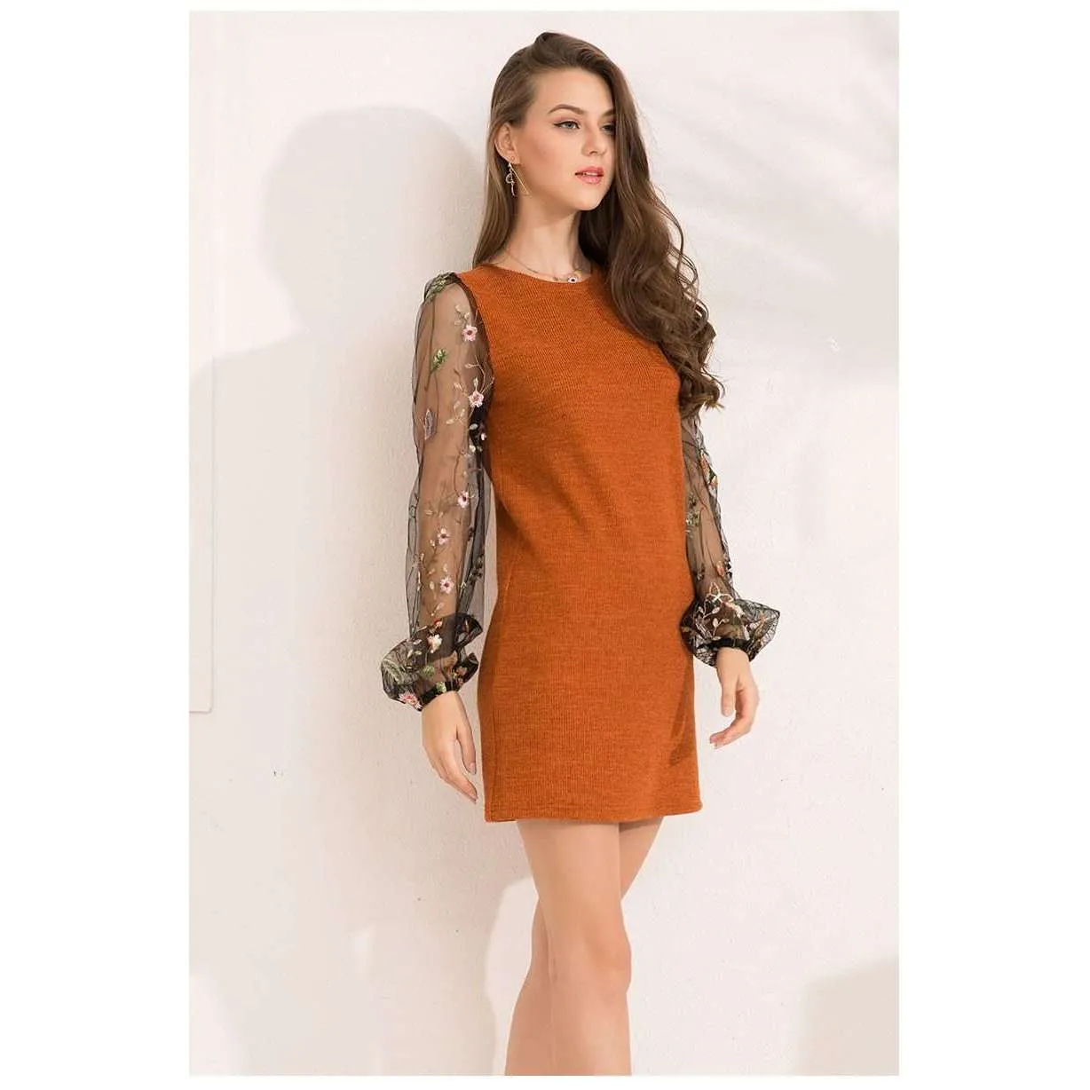 Mesh Knitted Autumn Mini