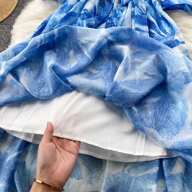 Midii Dress, Boho Vintage Dress, Blueleaf