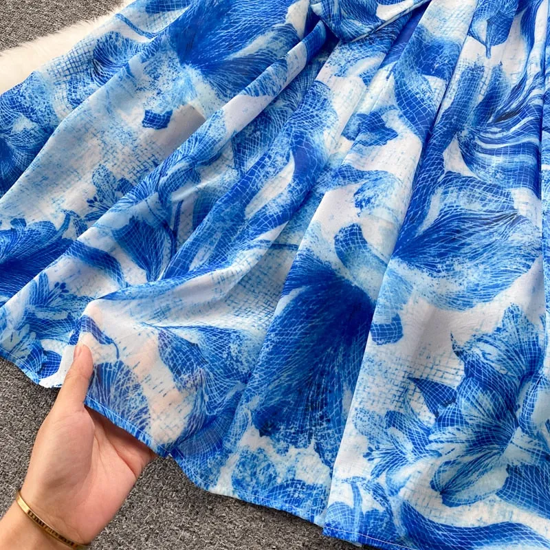 Midii Dress, Boho Vintage Dress, Blueleaf