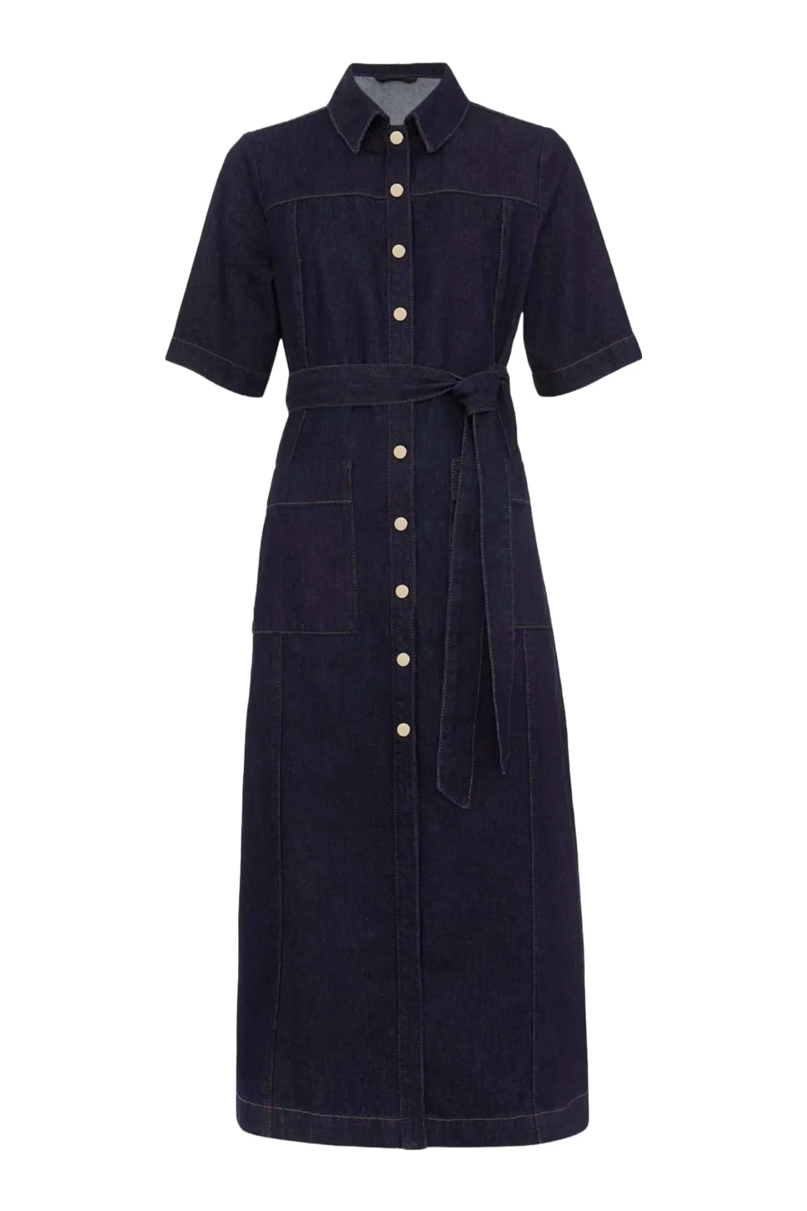 Navy Sonny Denim Midi Dress