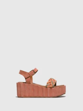 Orange Platform Sandals