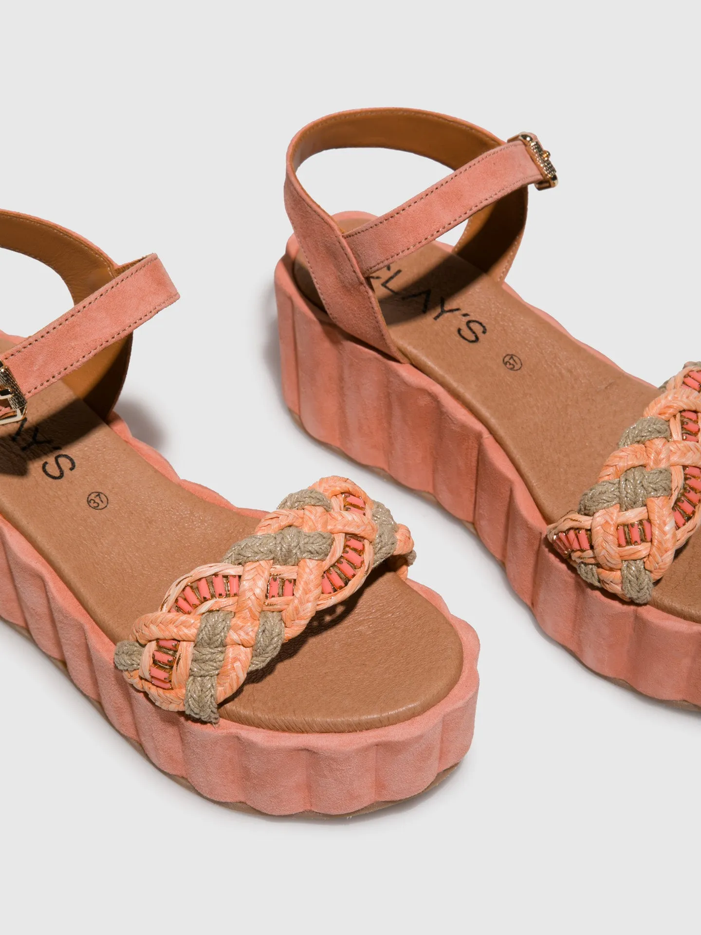 Orange Platform Sandals