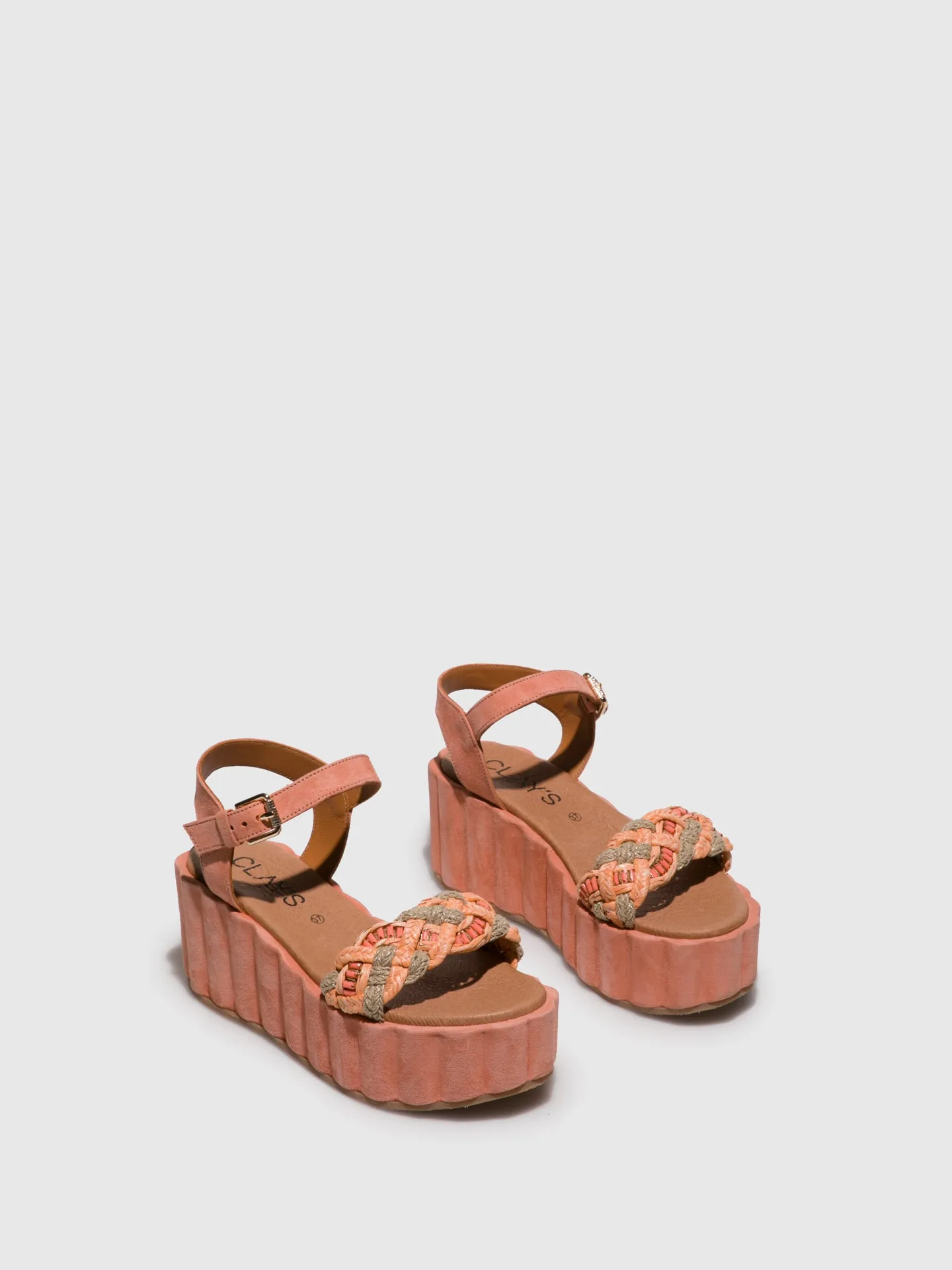 Orange Platform Sandals