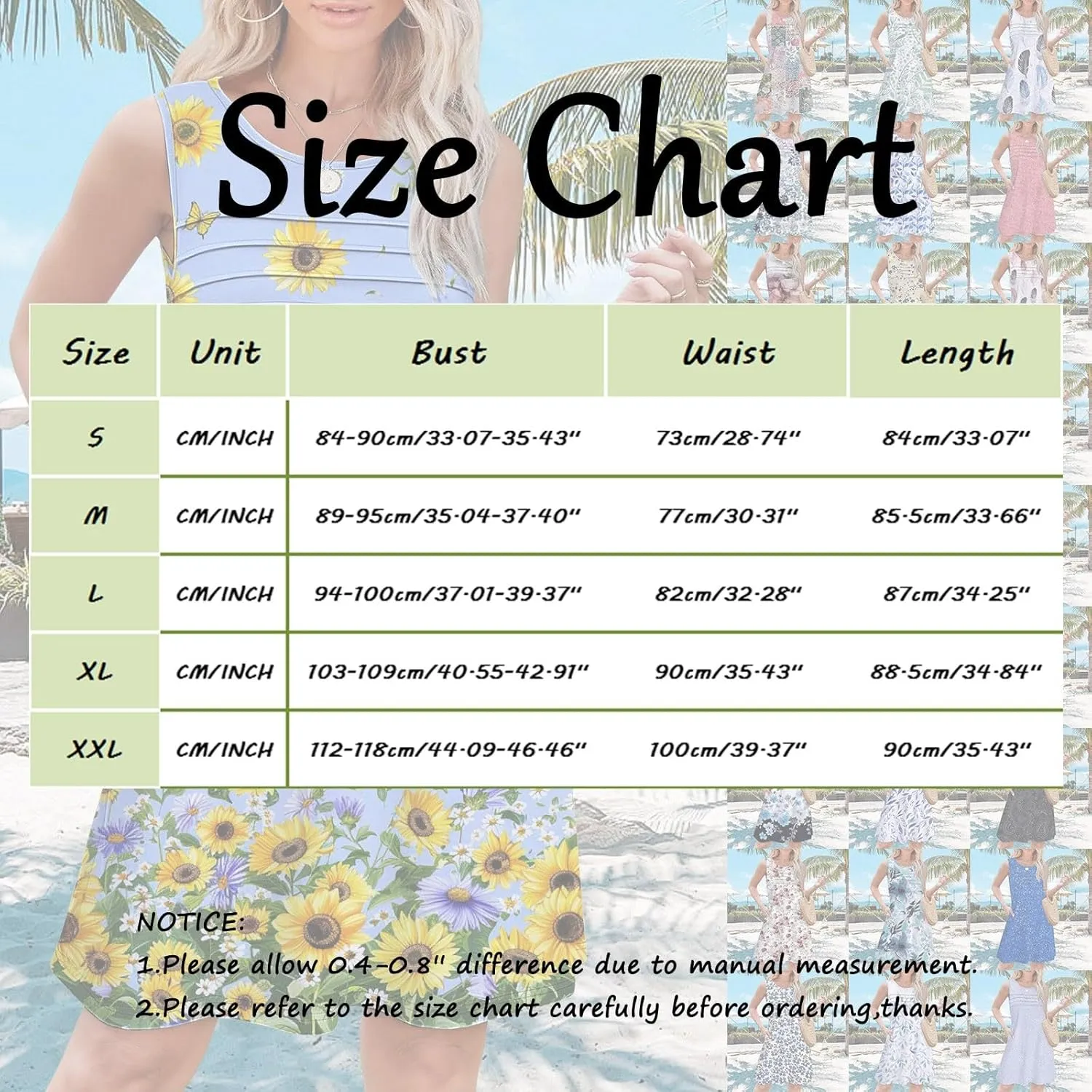 Plus Size Floral Dress Womens with Pockets Summer Casual Tank Dress Sleeveless Midi Beach Dress Cotton Dress Midi