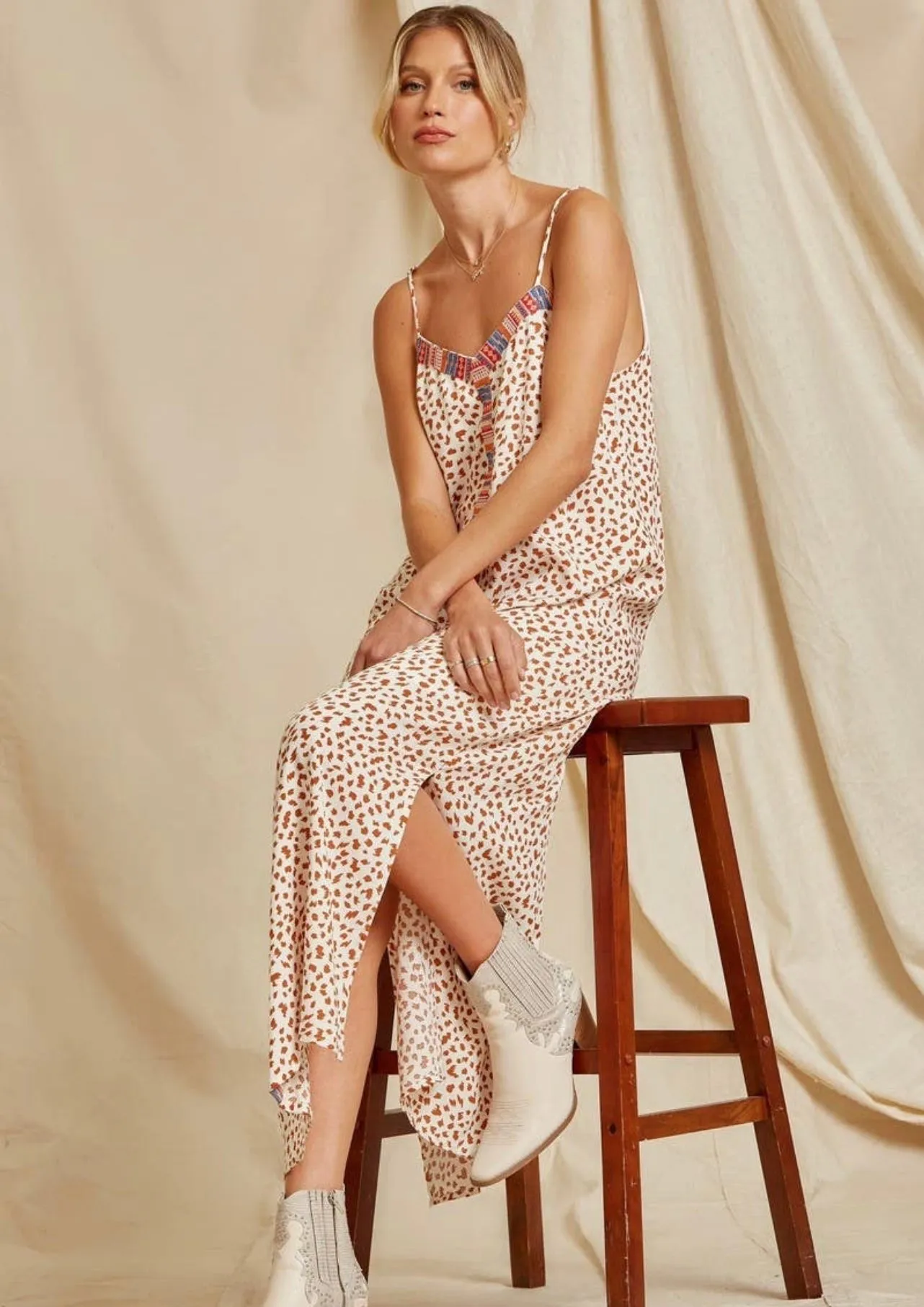 Safari Chic Maxi Dress