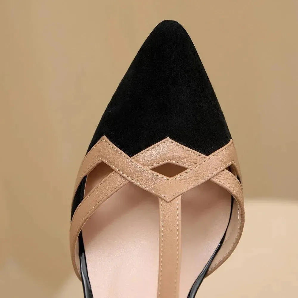 Sandals Leather Pointed Toe Women Sandals