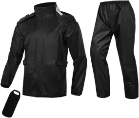 scosao Motorcycle Rain Gear Suit for Men Waterproof Breathable Rain Coats Reflective Riding Rainwear Lightweight Jackets Pant