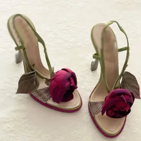 Snakeskin Buckle Sandals