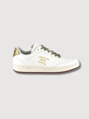 Sneakers Evergreen White-Gold Vegan Leather | ACBC