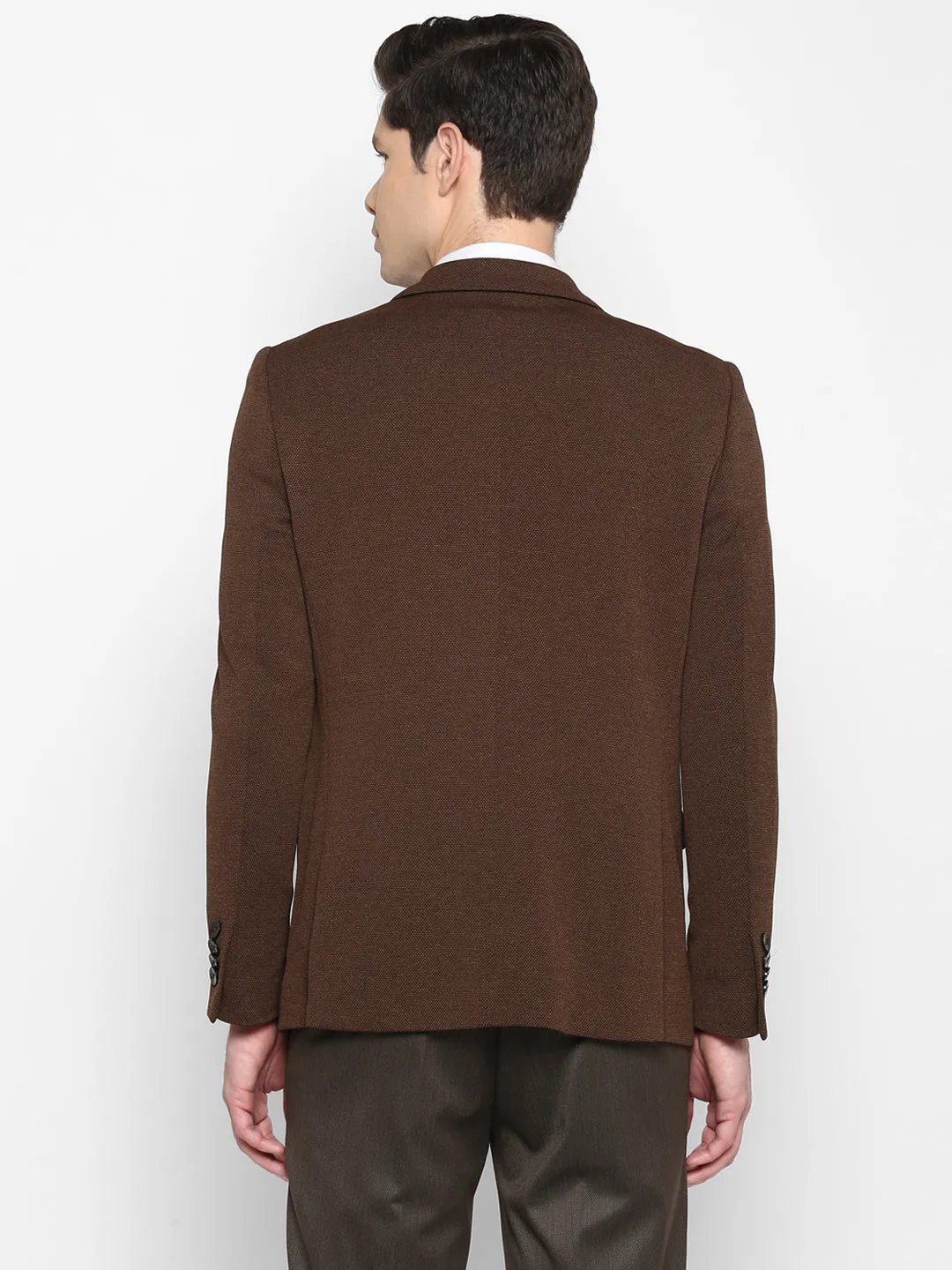 Solid Khaki Blazer for Men